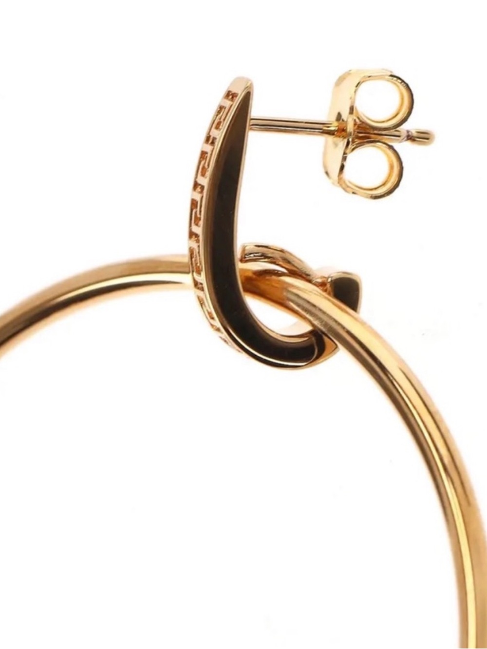VERSACE Gold Hoop Earrings with Medusa pendant NEW IN BOX - Picture 11 of 11